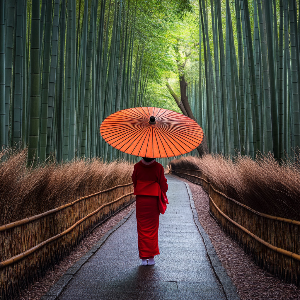 Japan at the bamboo forest. Japan at the bamboo forest